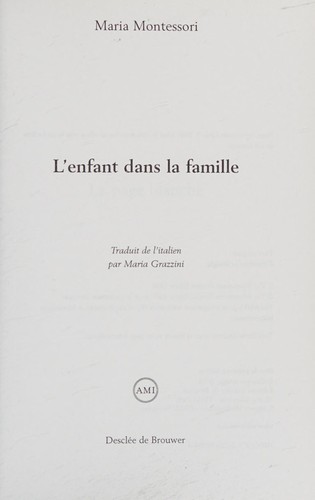 L'enfant dans la famille