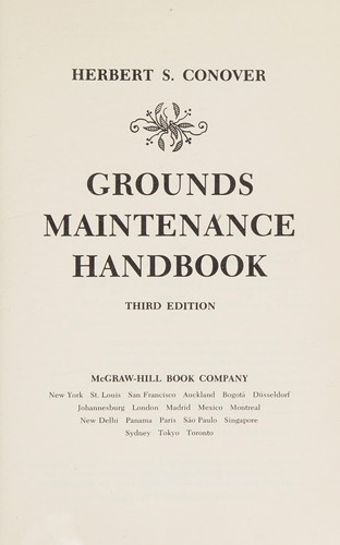 Grounds maintenance handbook