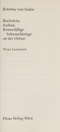 Backstein, Seebad, Kranichflüge