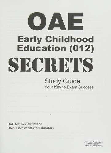 OAE early childhood education (012) secrets study guide