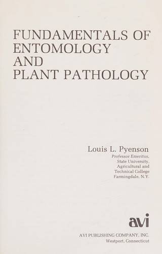 Fundamentals of entomology and plant pathology