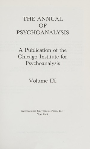 The Annual of Psychoanalysis