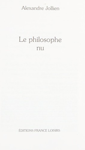 Le philosophe nu