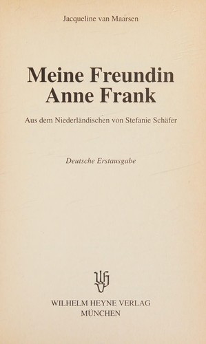 Meine Freundin Anne Frank