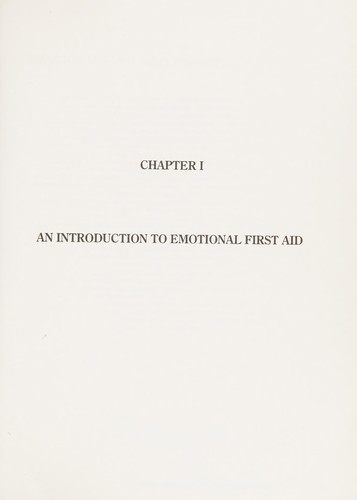 Emotional first aid manual