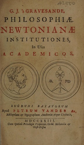 Philosophiae Newtonianae institutiones, in usus academicos