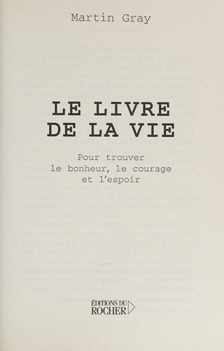 Le livre de la vie