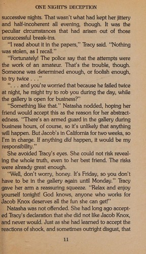 One Night's Deception (Silhouette Desire, #58)