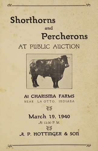 Shorthorns and Percherons at public auction