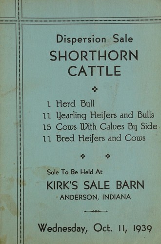 Dispersion sale shorthorn cattle