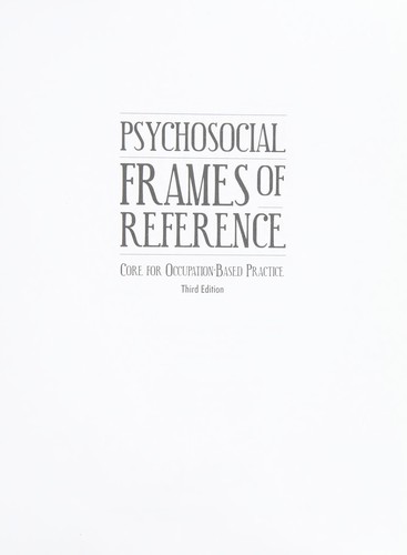 Psychosocial frames of reference