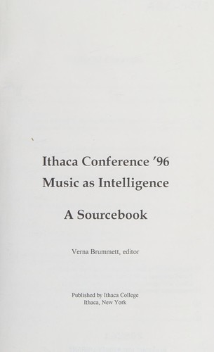 Ithaca Conference '96 Music As Intelligence