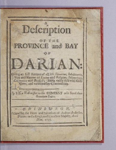 A description of the province and bay of Darian