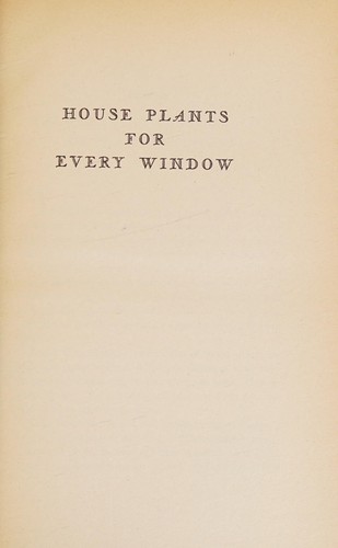 House plants for every window