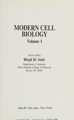 Modern Cell Biology (Modern Cell Biology)