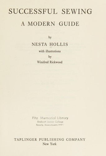 Successful sewing, a modern guide.