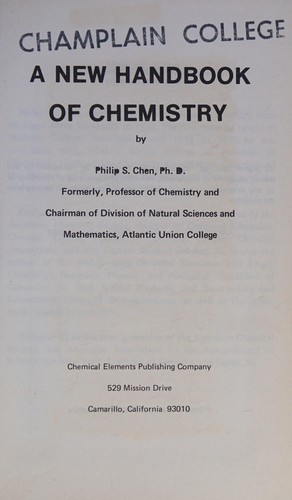 A new handbook of chemistry