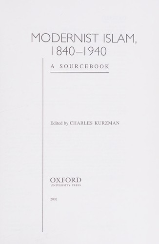 Modernist Islam, 1840-1940