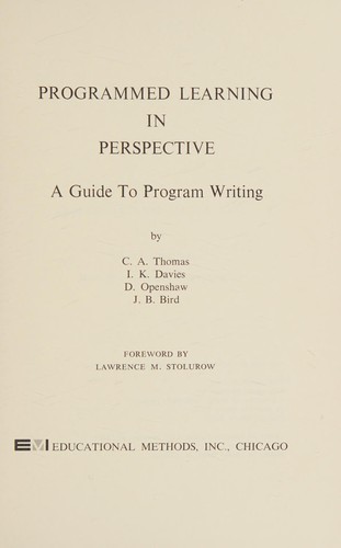 Programmed learning in perspective