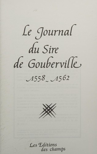 Le journal du sire de Gouberville