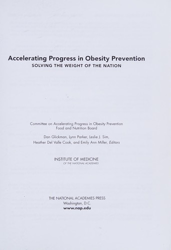Accelerating progress in obesity prevention