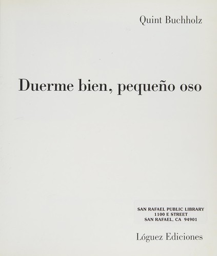 Duerme Bien, Pequeño Oso