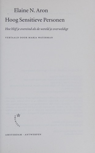 Hoog sensitieve personen