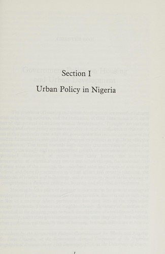 Urbanization processes and problems in Nigeria