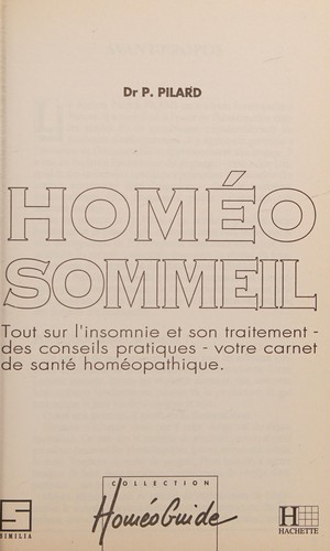 Homéo sommeil