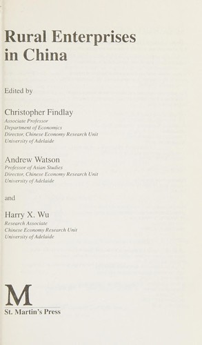 Rural enterprises in China