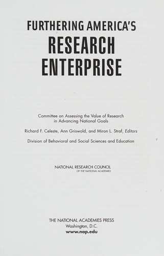 Furthering America's Research Enterprise