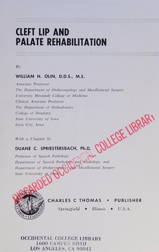 Cleft lip and palate rehabilitation.