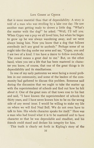 Life comes as choice