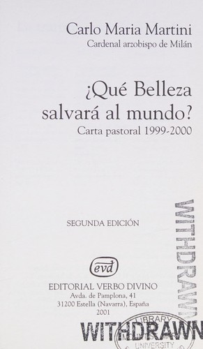 ¿Qué belleza salvará el mundo?