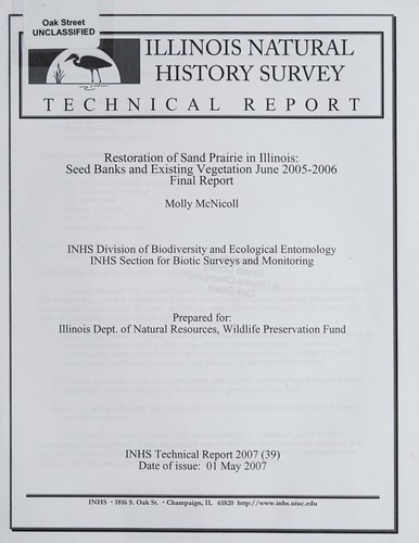 Restoration of sand prairie in Illinois