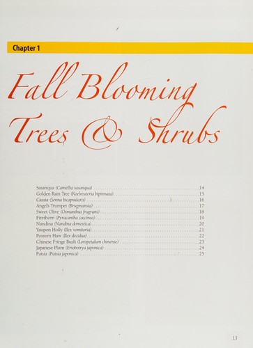 Blooming trees & shrubs of the coastal South