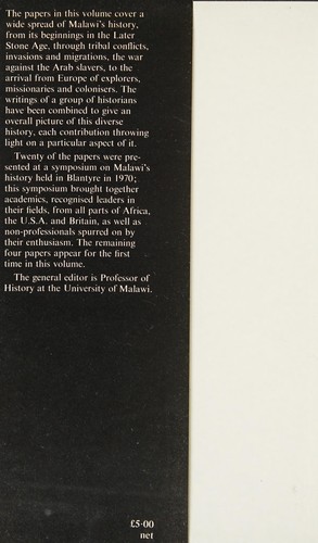 The Early history of Malawi