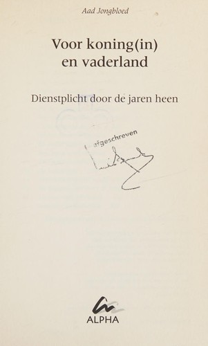 Voor koning(in) en vaderland