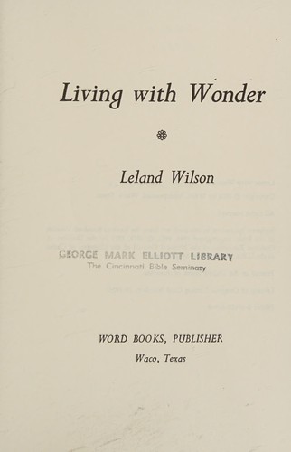 Living with wonder