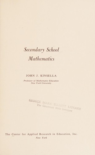 Secondary school mathematics