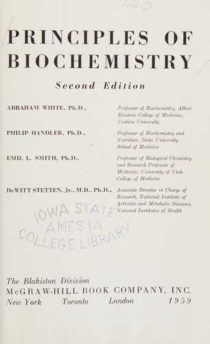 Principles of biochemistry