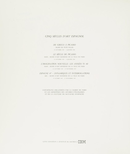 Cinq siècles d'art espagnol.