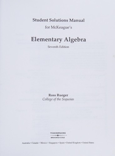 SSM Elementary Algebra 7e