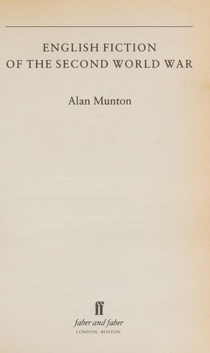 English fiction of the Second World War