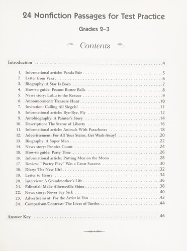 24 nonfiction passages for test practice