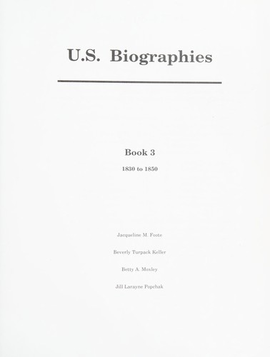 U.s. Biographies Book III