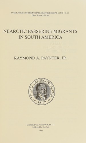 Nearctic passerine migrants in South America
