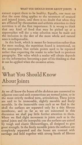 Nature cure for painful joints