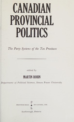 Canadian provincial politics