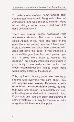 Alzheimer's prevention